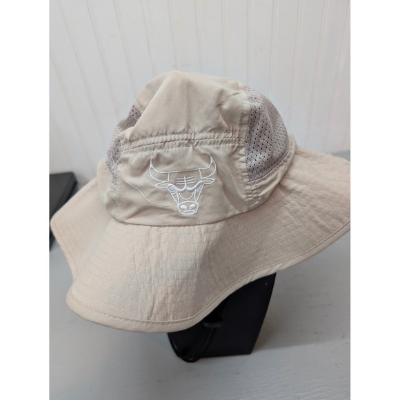 Ultra Game NBA Other - Ultra Game NBA Chicago Bulls Boonie Wide Brim Hat Khaki Tan Mesh Vented OSFM NEW